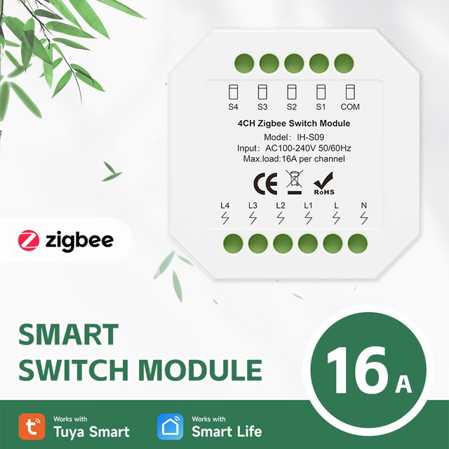 Tuya Zigbee Smart Switch Breaker Modul für Tuya oder Smart Life App, Farbe: Weiß, kompatibel mit Alexa und Google Home - Bild 1
