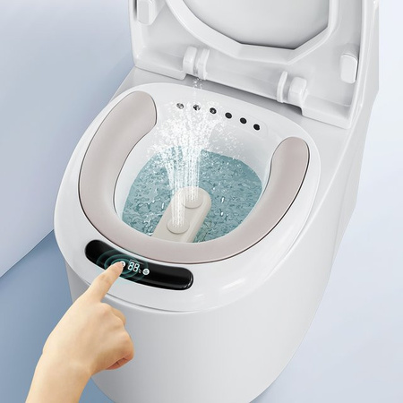 Elektrisches Sitzbad Jugacool als Bidet-Einsatz für die Toilette in Weiß zur Hämorrhoidenbehandlung und Pflege nach der Geburt