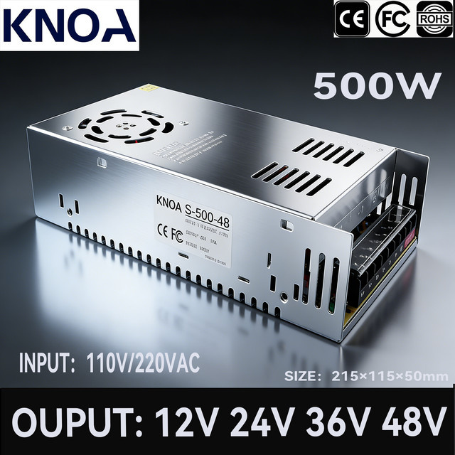 KNOA LED-Netzteil DC 13V-48V 500W AC-DC SMPS-Transformator in Silber - Bild 1