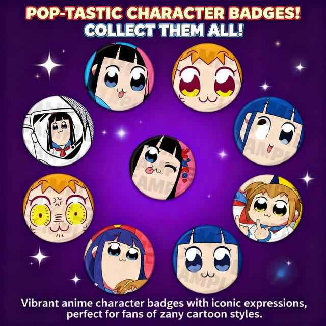 Bandai POP TEAM EPIC Abzeichen-Pin-Set, Acryl-Schlüsselanhänger Brosche, Set / Bundle - Bild 1