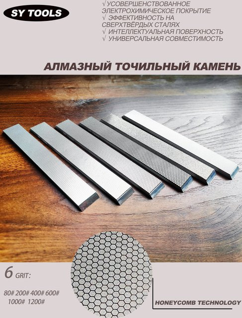 Sy tools Galvanisierter Diamant-Schleifstein mit Kupferbasis für gehärteten Stahl über 60 HRC, kompatibel mit Ruixin Pro, Esprof und KME/Edge Pro - Bild 1
