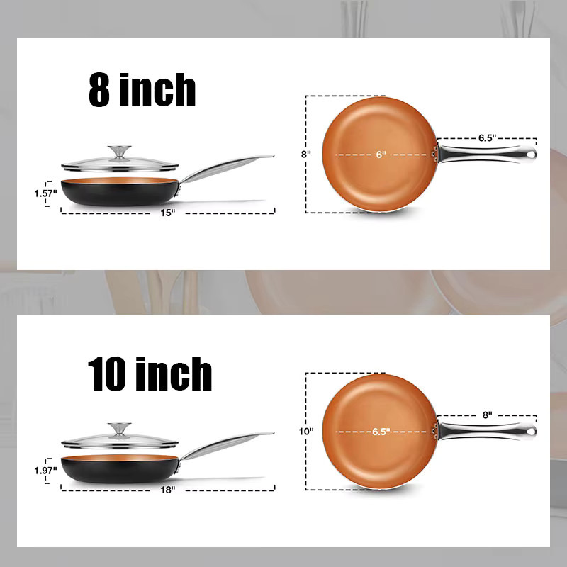 KOCH SYSTEME CS Saute Pan Antihaft-Bratpfanne mit Deckel aus Kupfer und Titan-Keramik - Bild 5