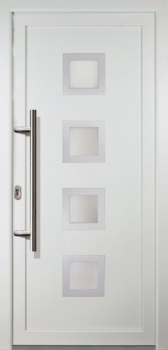 Meeth Kunststoff-Haustür Signum Exklusiv in Weiß mit satiniertem Glaseinsatz, modern, nach innen öffnend, ohne Türgriff, Höhe: 200,0 cm, Breite: 88,0 cm, Tiefe: 7,0 cm - Bild 1