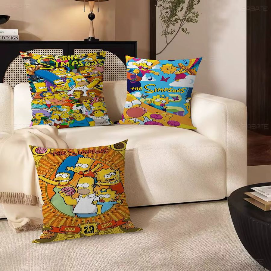 Simpsons Kissenbezug mit Cartoon-Design in Multicolor - Bild 2