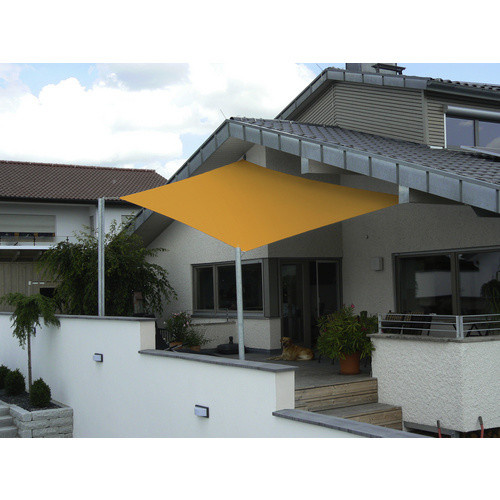 FLORACORD Vierecksonnensegel mit Regenschutz aus Polyestergewebe, Farbe: Gelb, B/T: 400 x 300 cm - Bild 3