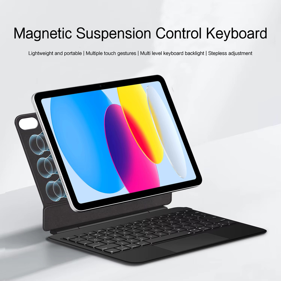 LFOIQN Magnetische Tastaturhülle für iPad 10. Generation 2022 und iPad 11. Generation A16 2025 Smart Cover Folio mit Multi-Touch Trackpad Magic Keyboard in Schwarz - Bild 4