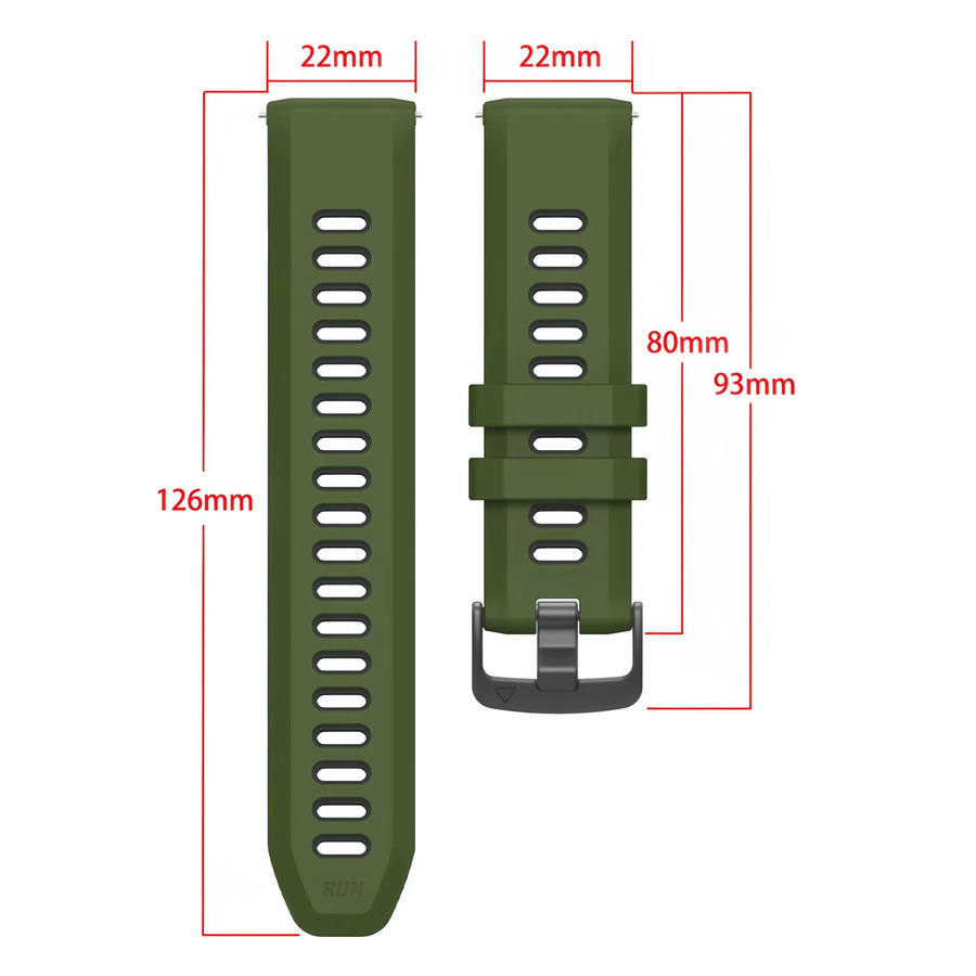 QCTOG Uhrenarmband Silikon, 22 mm, Unisex - Bild 2