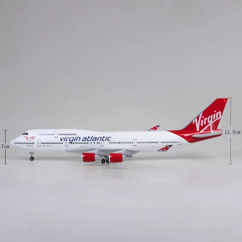 ZOCO B747 Virgin Atlantic Flugzeugmodell, 1:150, mit Beleuchtung & Standfuß - Bild 3