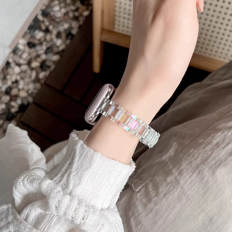 TINUORA Uhrenarmband Acryl, Weiß, Damen - Bild 6