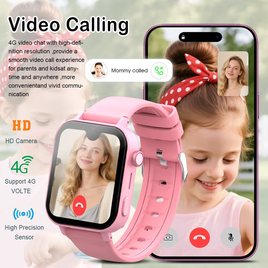 Wonlex KT36 4G Smartwatch für Kinder in Pink mit GPS, WiFi und SOS-Alarm - Bild 4