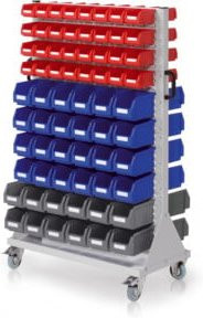 Kappes RasterMobil Rollwagen Gr. 4 Mod. 88 aus Kunststoff in Grau und Multicolour, rollbar und abschließbar, B/T/H: 158 x 100 x 50 cm - Bild 1