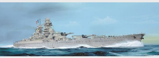 Trumpeter Battleship Richelieu 1949, Fahrzeug, 1:700, Grau - Bild 1