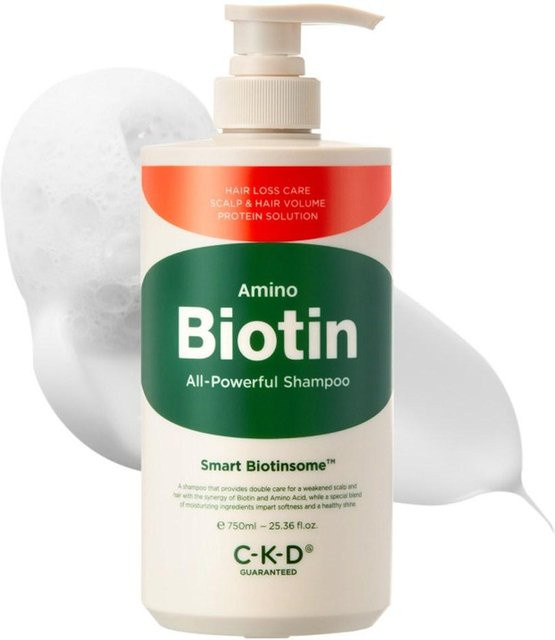 CKD Amino Biotin All Powerful Shampoo, 750 ml, mit Kollagen, Normales Haar - Bild 1