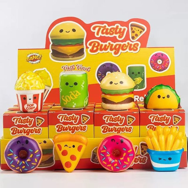 Binchi Fitness Mini Quetschspielzeug, 12-teiliges Set, verschiedene Lebensmittel - Bild 1