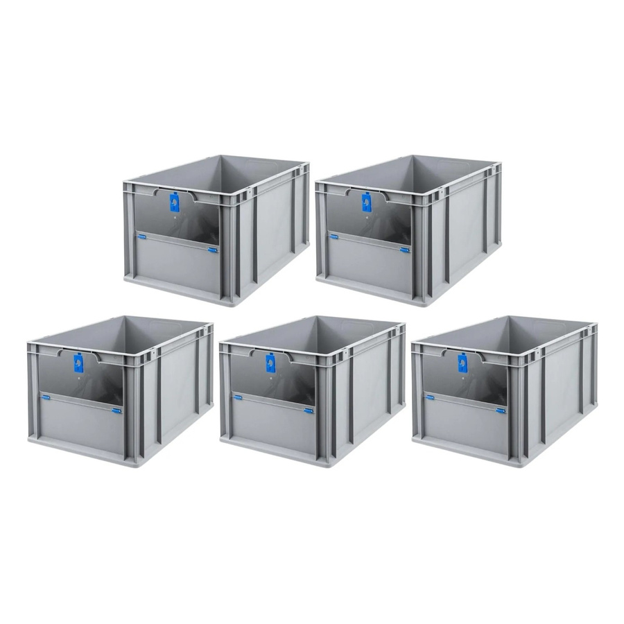 PROREGAL SparSet 5x Eurobox NextGen Insight Cover mit verstärkten Wänden, Blau, H x B x T: 32 x 40 x 60 cm, 65 Liter - Bild 2