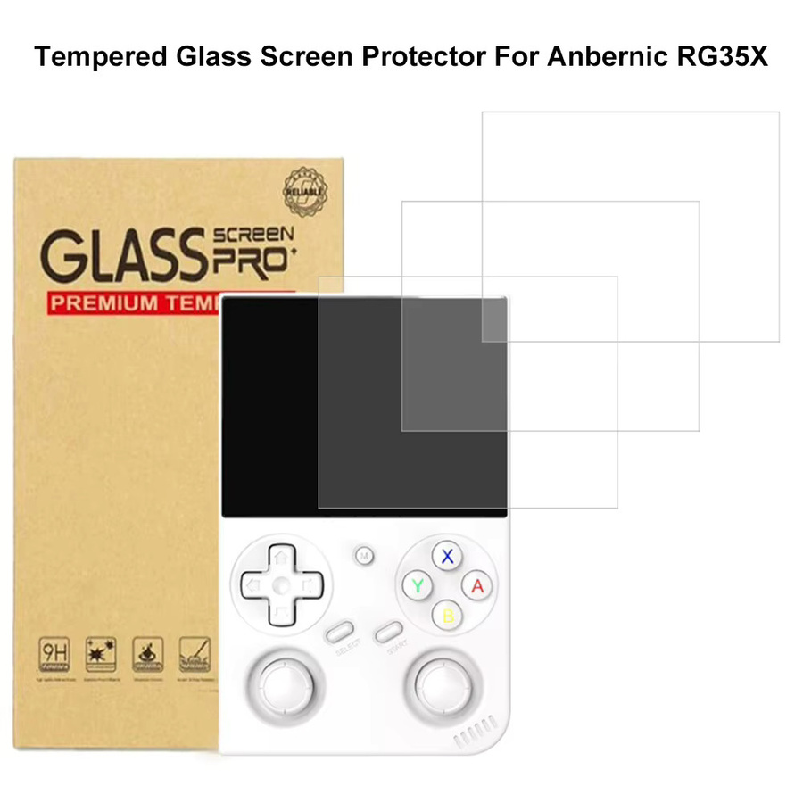 2 Stück Anbernic RG35XX Pro Displayschutzfolie aus gehärtetem Glas, transparent und kratzfest - Bild 2