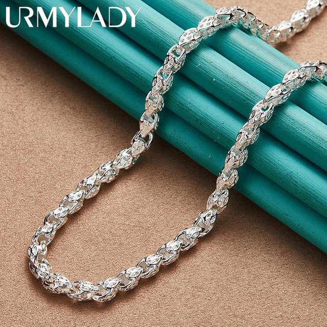 URMYLADY Halskette 925 Silber, 60 cm, Unisex - Bild 1