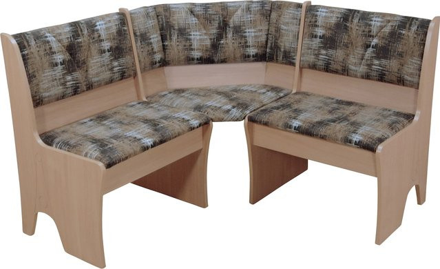Eckbank Dunja von Möbel Direkt Online in Nuss Dunkel mit Melaminplatten, B/T: 124 x 124 cm - Bild 1