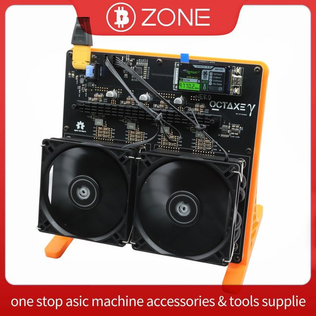 NerdOCTAxe Bitcoin Solo Miner mit 9.6Th/s und 8 BM1370 ASIC-Chips, 180W, inklusive 2.4G WiFi, Orange - Bild 1