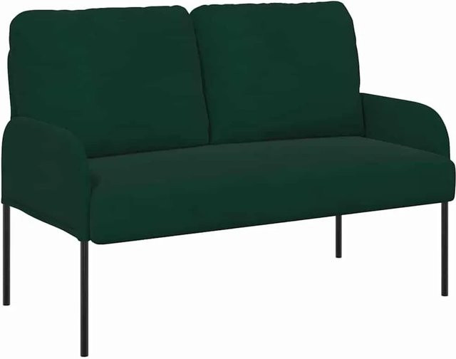 vidaXL Modernes Polstersofa mit Kissen in Dunkelgrün, Breite: 110 cm - Bild 1