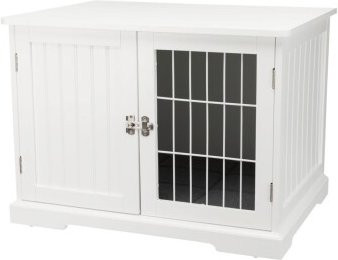 Trixie Home Kennel Hundehütte aus Holz in Weiß B: 73 cm, T: 53 cm, H: 53 cm - Bild 1