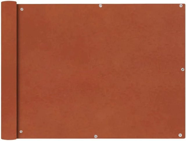 vidaXL Balkon-Sichtschutz aus PU-beschichtetem Oxford-Gewebe in Terrakotta-Rot, Breite: 90 cm, Länge: 600 cm - Bild 1