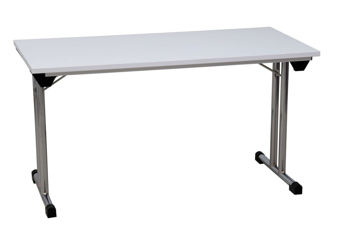 Klapptisch Basic in Weiß mit MDF-Laminat und Metallgestell - Bild 1