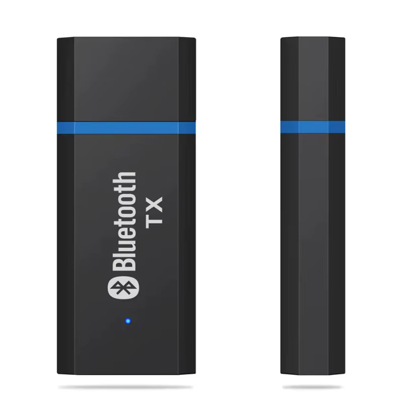 VIKEFON Bluetooth 5.0 EDR Audio Adapter für TV und PC mit 3,5 mm Klinke und USB in Schwarz und Blau - Bild 3