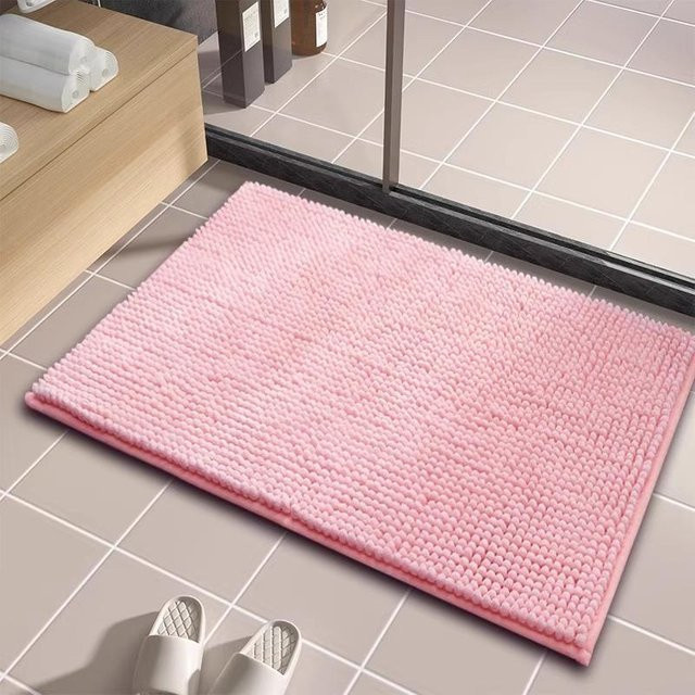 Saugfähige Badezimmer-Bodenmatte von Yiran Furniture, rutschfeste Chenille-Matte für Haushalt und Hotel, B/T: 60 x 90 cm - Bild 1