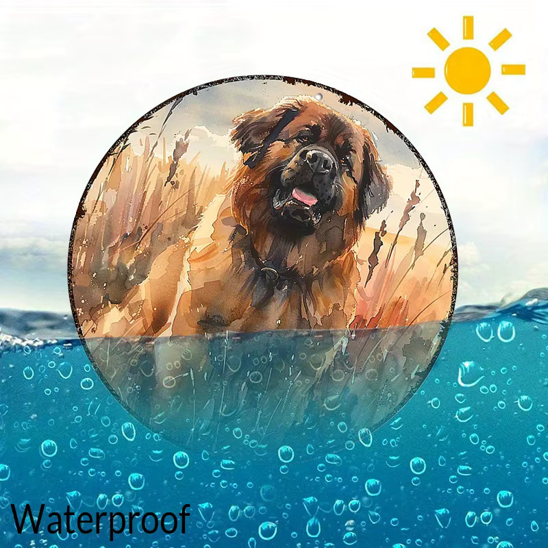 Potdemiel Rundes Aluminiumschild Leonberger Humor, Farbe Mehrfarbig, Durchmesser: 20,3 cm - Bild 3
