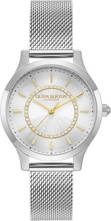 Olivia Burton Damenuhr, Quarz, Edelstahl, Weiß & Silber, 30 mm - Bild 1
