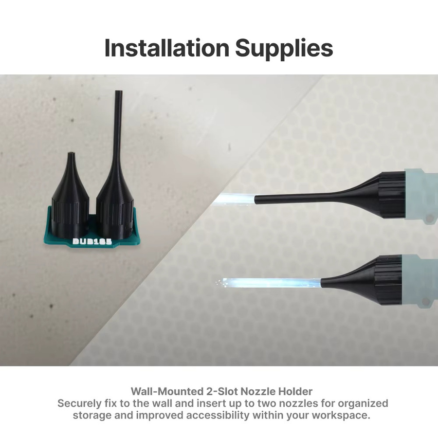 Makita Düsen- und Wandhalterungsset für DUB185Z mit 6 mm schmaler Düse in Schwarz - Bild 2