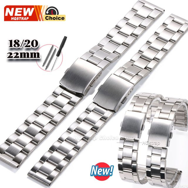 HQstrap Uhrenarmband Edelstahl, Silber, Unisex - Bild 1