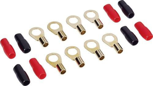 Sinuslive Car HiFi Ringkabelschuh 8er Set 10mm² 8mm in Rot, Schwarz und Gold - Bild 1