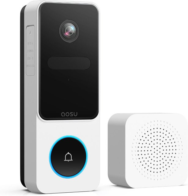 aosu Video Doorbell SE Funkklingel Komplett-Set in Weiß - Bild 1