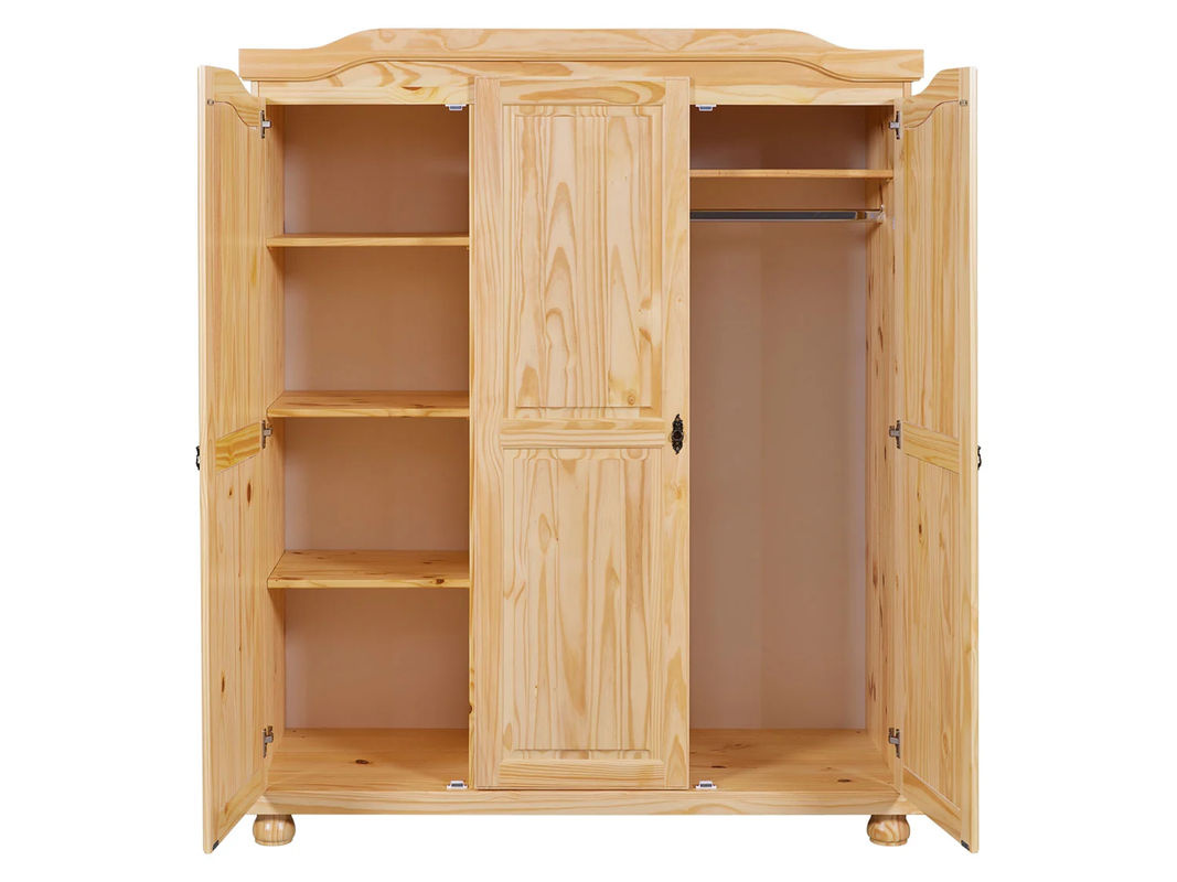 INTER LINK Kleiderschrank im Landhausstil in Braun, 3-türig mit Soft-Close-Funktion, B/T/H: 150 x 56 x 180 cm - Bild 2