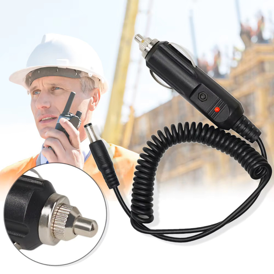 Baofeng 12V DC Auto-Ladegerät für Walkie Talkies UV-5R UV9R UV-82 UV-9R Plus UV5RE 5RA in Schwarz - Bild 2