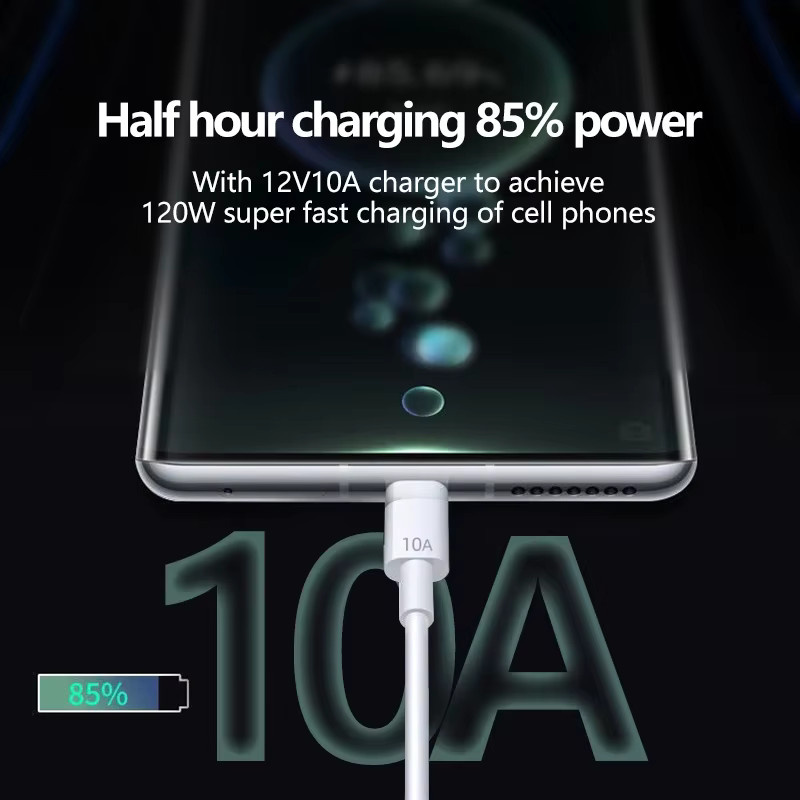 NNBILI USB A auf Typ-C Schnellladekabel in Weiß für Samsung, Xiaomi und Huawei - Bild 2