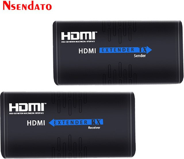 Nsendato LKV373A V4.0 HDMI Ethernet Netzwerk Sender Empfänger Extender Schwarz mit 120m Reichweite über Cat5e/6 RJ45 Kabel - Bild 1