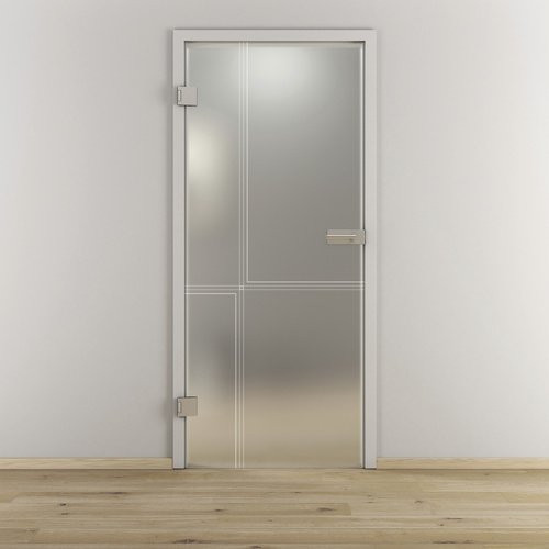 NOVADOORS Glasdrehtür NOVA 610, matt-transparent, linksanschlag, B: 95,9 cm, H: 197,2 cm, T: 38,05 cm - Bild 1