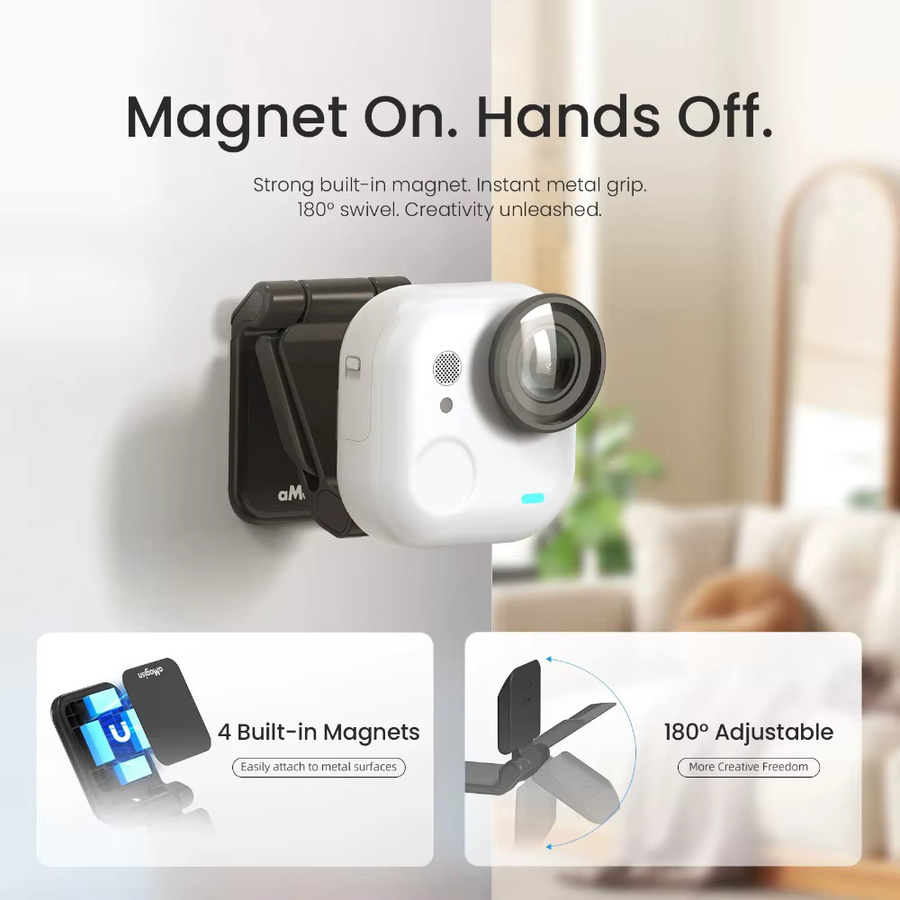 aMagisn Magnetische Clip-Halterung für Insta360 GO Ultra, kompatibel mit Insta360 Magnetic Easy Clip und Magnet-Anhänger für POV-Videos im Freien - Bild 4
