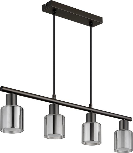 Globo Lighting Hängeleuchte VILLEGAS in Schwarz und Chrom mit Glas und Metall für dein Wohnzimmer - Bild 1