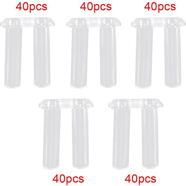 Kunststoff-Stecker für randlose Brillen, White, Transparent - Bild 1