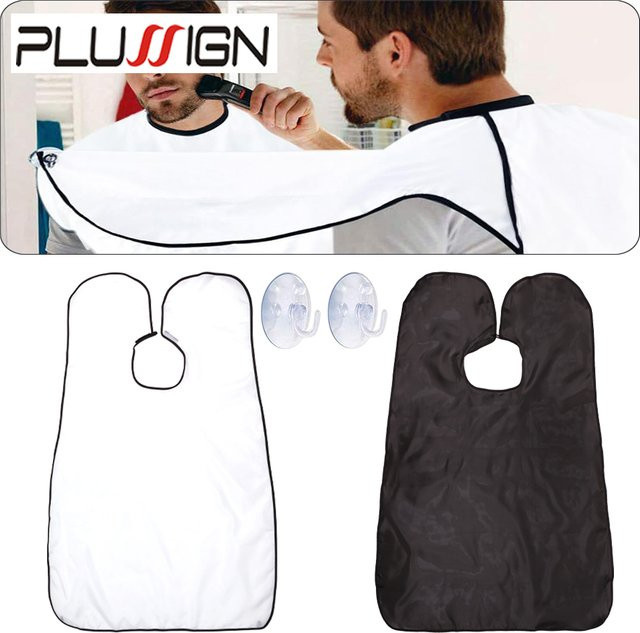 plussign Bart-Styling-Tuch für Herren, 105 x 70 cm, Schwarz, Weiß - Bild 1