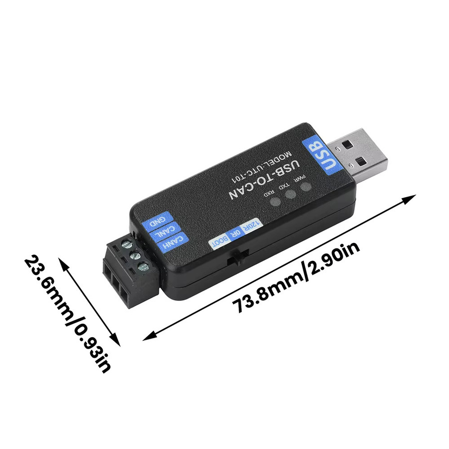 DIY NOW USB-zu-CAN-Adapter PCAN Signalkonverter und Analysator in Schwarz für industrielle Netzwerktests und Embedded-Entwicklung - Bild 2