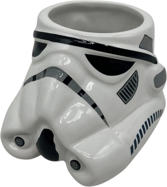 Disney Keramik Blumentopf Stormtrooper in Weiß und Schwarz, Höhe: 6 cm - Bild 1