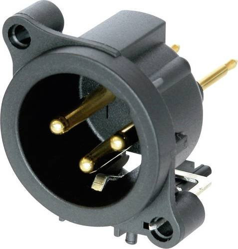 Neutrik NC3MAAV XLR-Flanschstecker mit 3 Polen in Schwarz - Bild 1