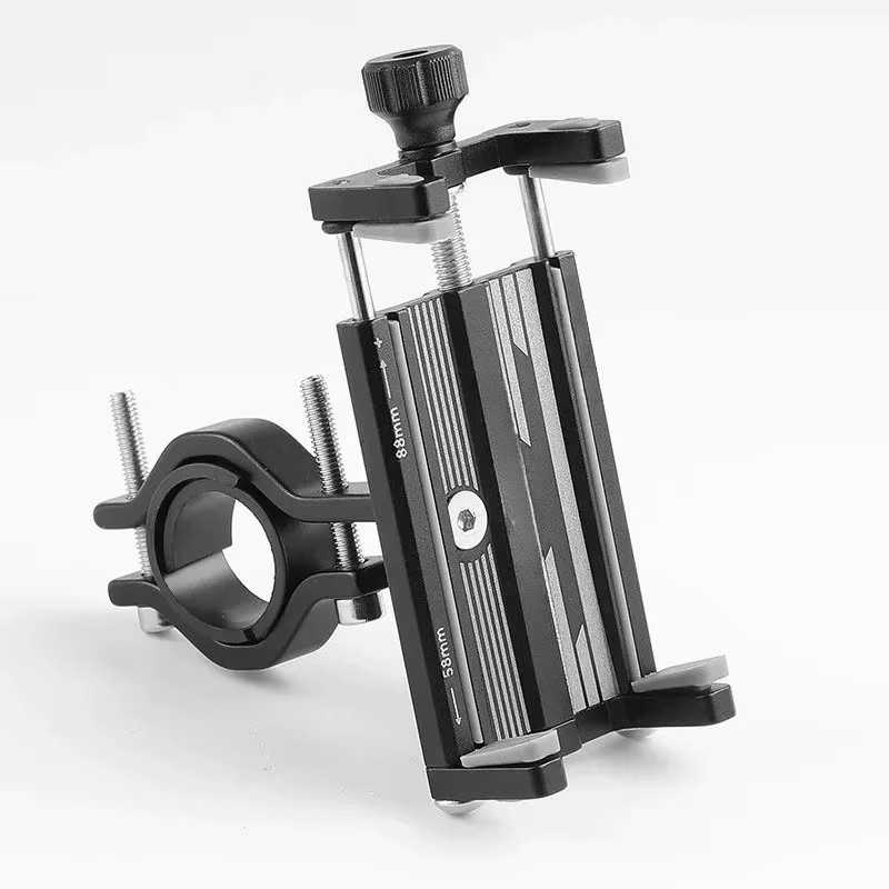 Verstellbare Fahrrad-Telefonhalterung aus Aluminium in Schwarz oder Silber - Bild 3