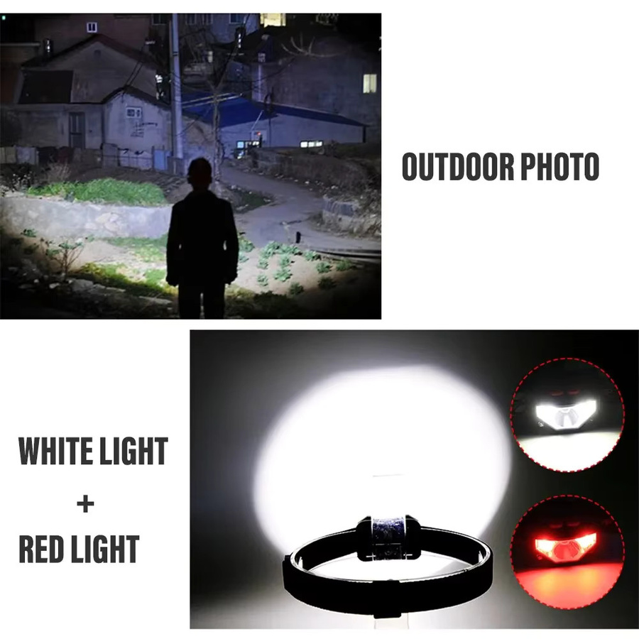 ESMARTER Wiederaufladbarer LED-Scheinwerfer mit Bewegungssensor, COB- und LED-Perlen, 8 Beleuchtungsmodi in Weiß und Rot - Bild 3