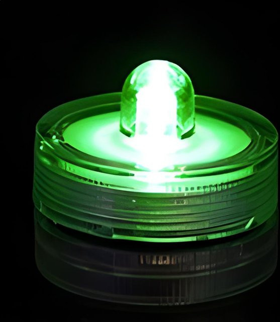 GYROBALL Wasserdichte LED-Unterwasser-Teelichter in Grün, batteriebetriebene flammlose Dekoration für Vasen, Teiche und Aquarien - Bild 1